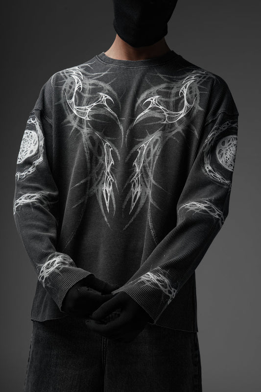 Malevolent Body - Waffle Fabric Full Sleeve T-shirt