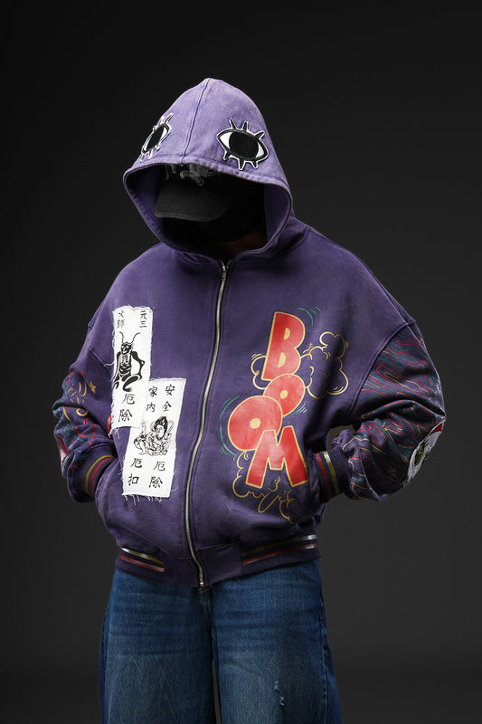 Paranorman - Purple Washed Patch-worked Jacket